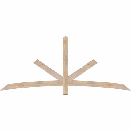 Ekena Millwork Alberta Smooth Timber Gable Bracket, Douglas Fir, 84"W x 35"H x 3 1/2"D x 3 1/2"F, 10/12 Pitch GBW084X35X0404ALB00SDF